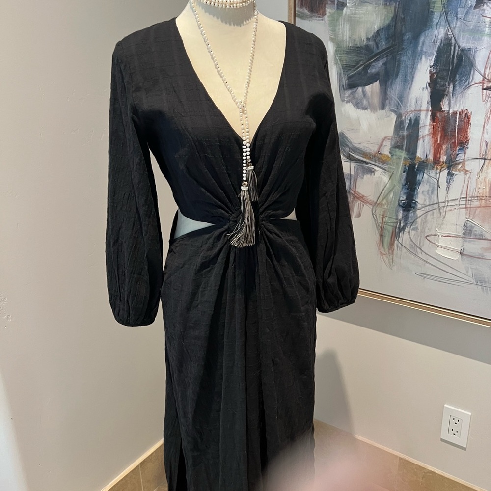 NWT Seafolly of Australia Black Cotton Cut-out dress
